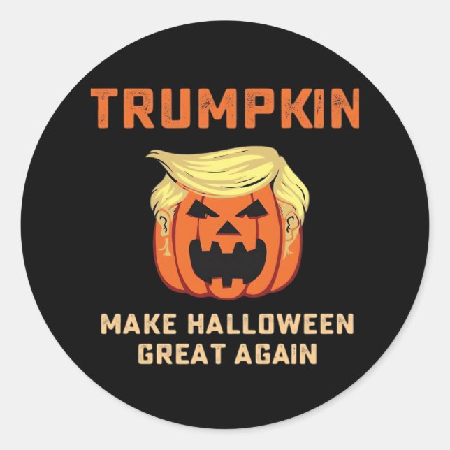 Adesivo Trumpkin Faz Excelente De Halloween Novamente - Bo (Frente)