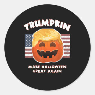 Adesivo Trumpkin Funny Pumpkin Pie Pun Usa Liberais Hallow