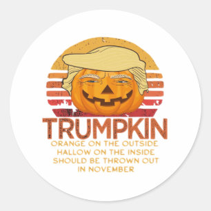 Adesivo Trumpkin Halloween Clássico Engraçado - Policial