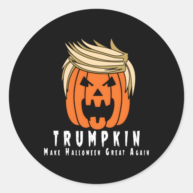 Adesivo Trumpkin Halloween Faz Excelente De Halloween Nova (Frente)