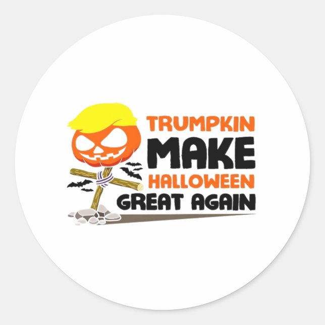 Adesivo Trumpkin Pumpkin Halloween Clássico (Frente)