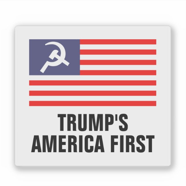 Adesivo Trump's America First Hammer & Sickle flag vinyl (Frente)