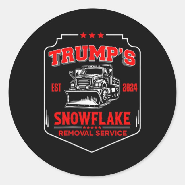 Adesivo Trumps Serviço de Remoção do Floco de Neve (2 Lado (Frente)