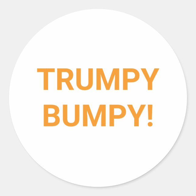 Adesivo TRUMPY BUMPY Comic Splash-Art Hankamer Artjunkhaus (Frente)
