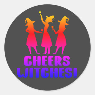 Adesivo Truque de Dia de as Bruxas engraçado das Bruxas