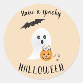 Adesivo Truque De Fantasma Ou Boo De Tratamento De Hallowe