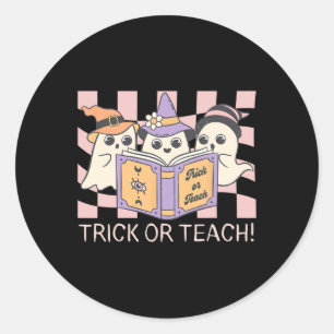 Adesivo Truque de Halloween em Grooven ou Ensino Teache Fa