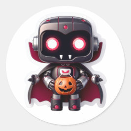 Adesivo Truque de Halloween Robô de Vampiro Bonito ou Bote