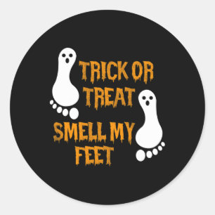 Adesivo Truque Divertido Ou Tratar Cheira Meu Feet Hallowe