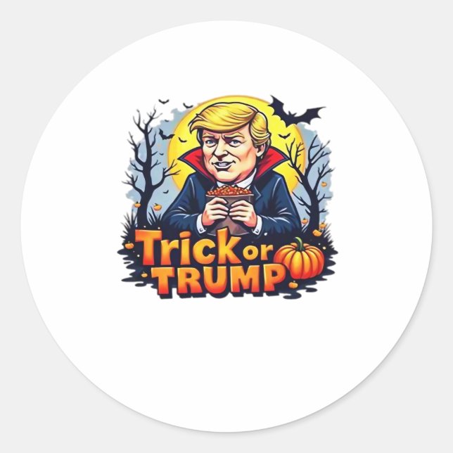 Adesivo Truque Ou Clássico De Halloween (Frente)