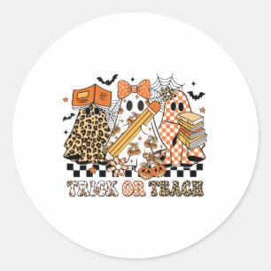 Adesivo Truque Ou Ensino Professor Fantasma Em Halloween R