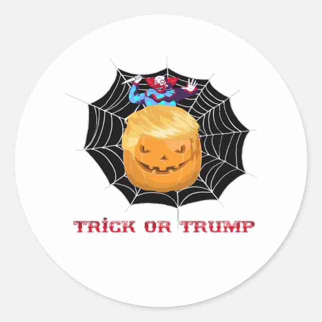 Adesivo Truque Ou Palhaço Assustador Do Halloween (Frente)