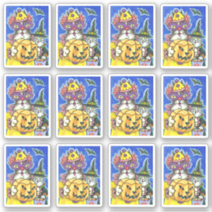 ADESIVO TRUQUE OU TRATAMENTO DE GATOS ENGRAÇADOS N' FITZ 