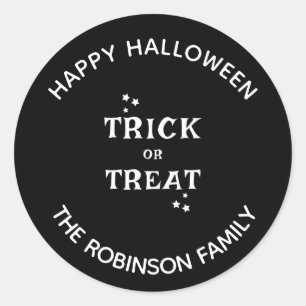Adesivo Truque ou tratamento - Feliz Halloween Personaliza