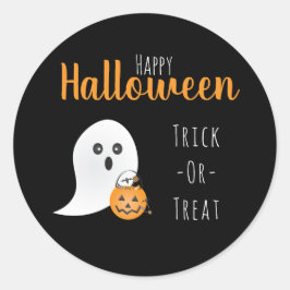 Adesivo Truque Ou Tratar Feliz Fantasma De Halloween Spook