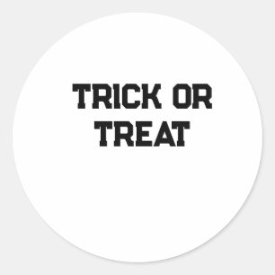 Adesivo Truque ou. Trate o Halloween mimado preto simples 