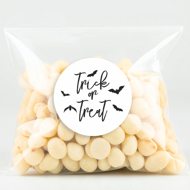 Adesivo Truque Preto Ou Tratar Texto Com Morcegos No Hallo (Criador carregado)