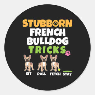 Adesivo Truques de Bulldog Franceses Eu Canto Mais Que Eu 