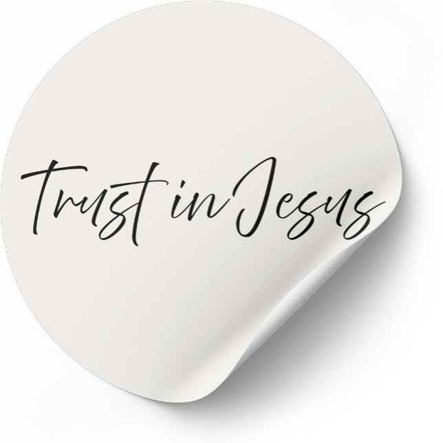 Adesivo Trust in Jesus – Minimal Christian Sticker  (Criador carregado)