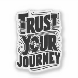Adesivo Trust Your Journey Vertical Typography Art