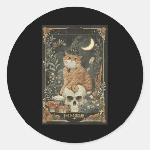 Adesivo Truta Gática De Tarô De Gato Gótico De Cottagecore