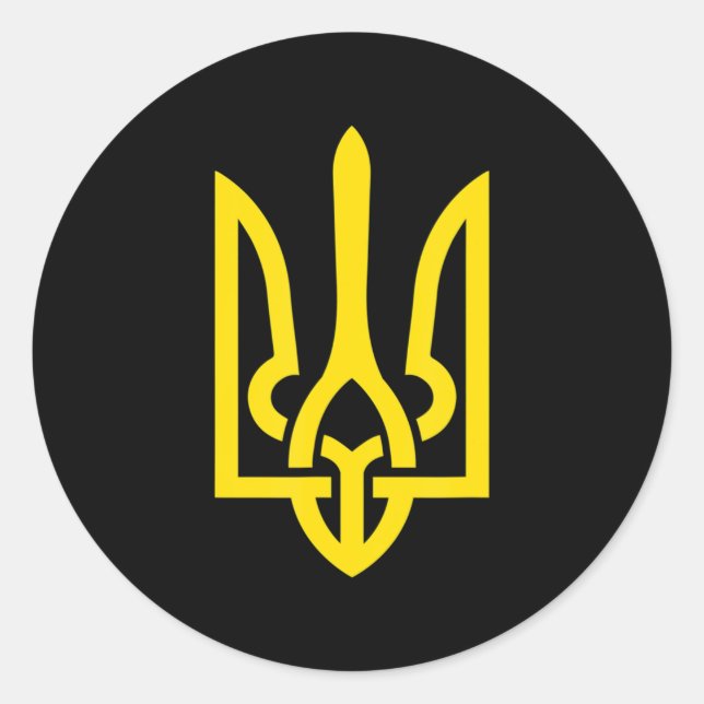 Adesivo Tryzub Symbol of Ukraine Ukraine Patriot Stand wit (Frente)