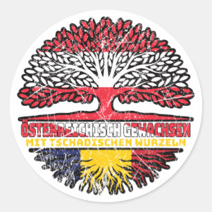 Adesivo Tschad Tschadisch Österreichisch Österreich Baum