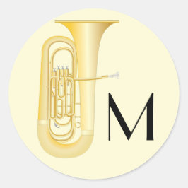 Adesivo Tuba Musical Band Teacher Classic Round Sticker