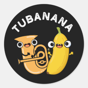 Adesivo Tubanana Funny Tuba Banana Pun Dark BG
