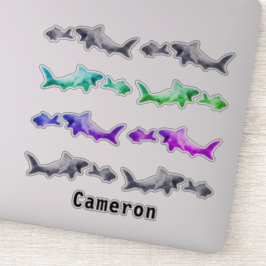 Adesivo Tubarão Após Padrão De Clay De Peixe Menor Adicion