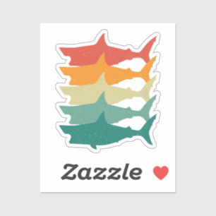 Adesivo Tubarão Branco do Excelente Vintage