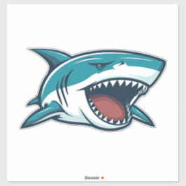 Adesivo Tubarão com boca aberta
