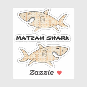 Adesivo Tubarão de Matzah com Autocolantes