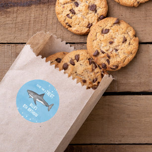 Adesivo Tubarão de Piscina de festa de aniversário persona