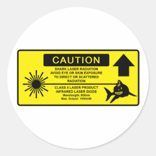 Adesivo Tubarão do laser da classe 4