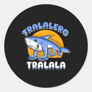 Adesivo Tubarão Engraçado Tralalero Tralala Moderno Cérebr
