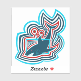 Adesivo Tubarão Gráfico na Televisão