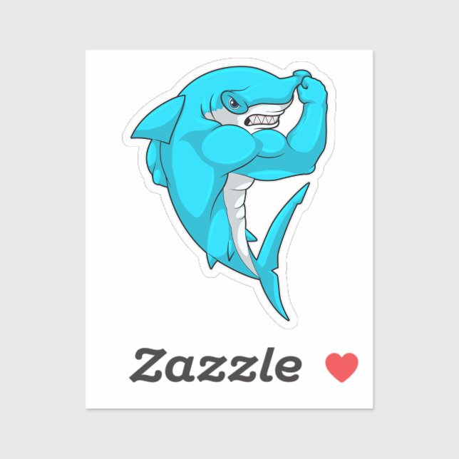 Adesivo Tubarão-martelo como crepúsculo-rabisco em Bodybui (Folha)