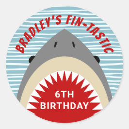 Adesivo Tubarão qualquer Festa de aniversário etária