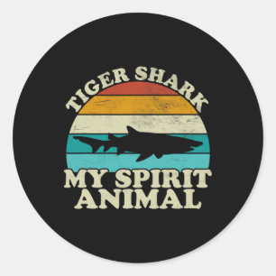 Adesivo Tubarão Tigre Meu Animal Espiritual - Peixe Vintag