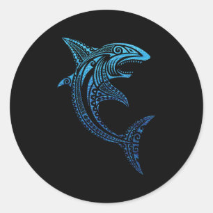 Adesivo Tubarão-tribal polinésio Tatuagem havaiana V