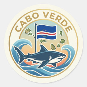 Adesivo Tubarões Azuis - Cabo Verde