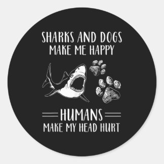 Adesivo Tubaroes E Cães Me Fazem Feliz Humanos Me Fazem Do