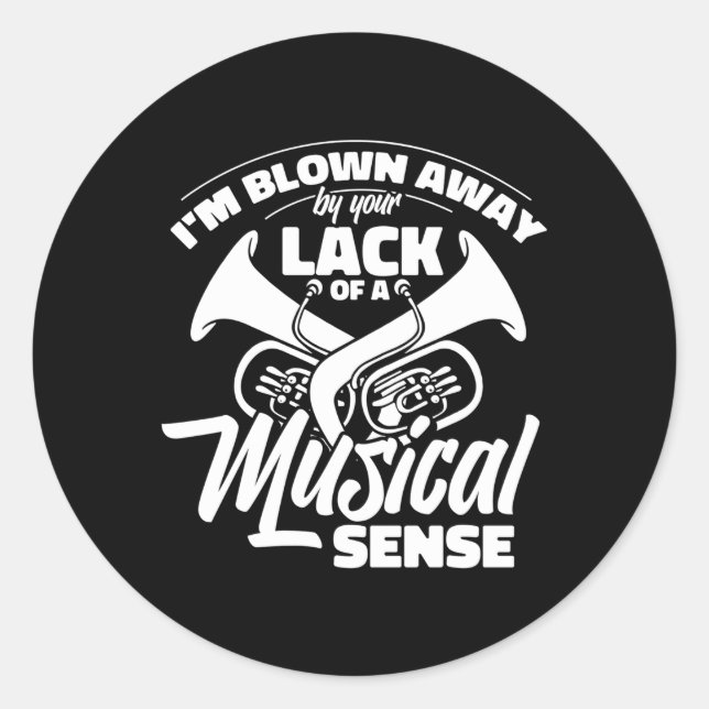 Adesivo Tubist Tuba, músico da Banda Marching (Frente)