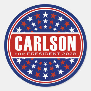 Adesivo Tucker Carlson Presidente 2028