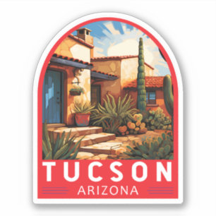 Adesivo Tucson Arizona Viagem de Arte Emblem