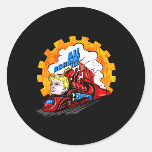 Adesivo Tudo a Bordo O Trem Trump 2024 O Futuro É Brilhant