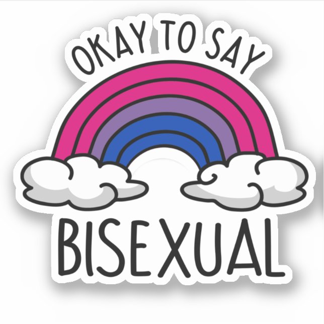 Adesivo Tudo bem dizer bissexual (Frente)