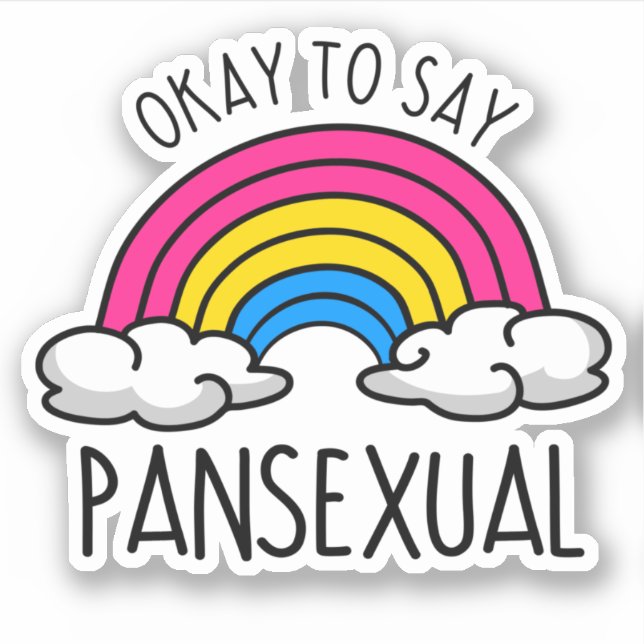 Adesivo Tudo bem dizer pansexual (Frente)
