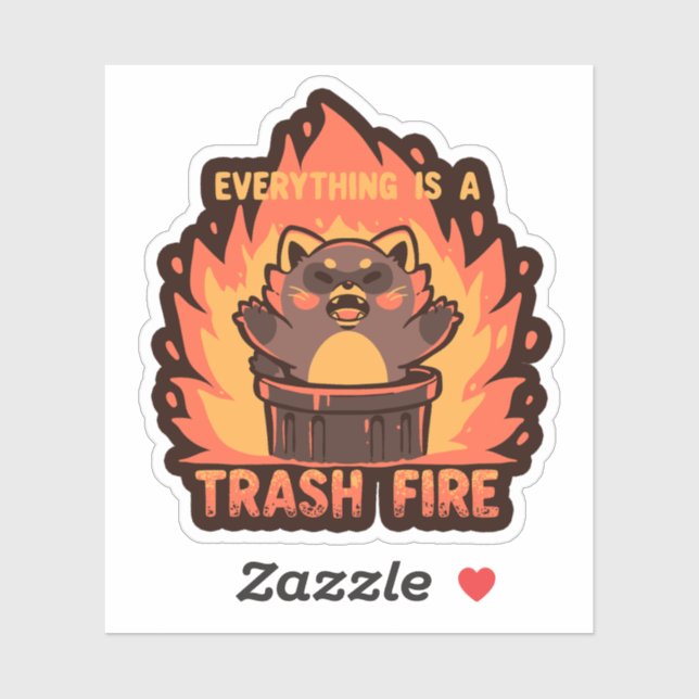 Adesivo Tudo é um Lixo (Folha)